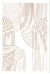 Affiche arches abstraites - graphisme lignes douces et ton beige
