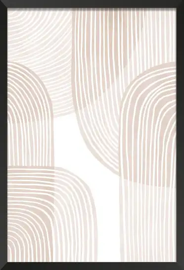 Affiche arches abstraites - graphisme lignes douces et ton beige