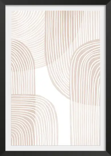 Affiche arches abstraites - graphisme lignes douces et ton beige