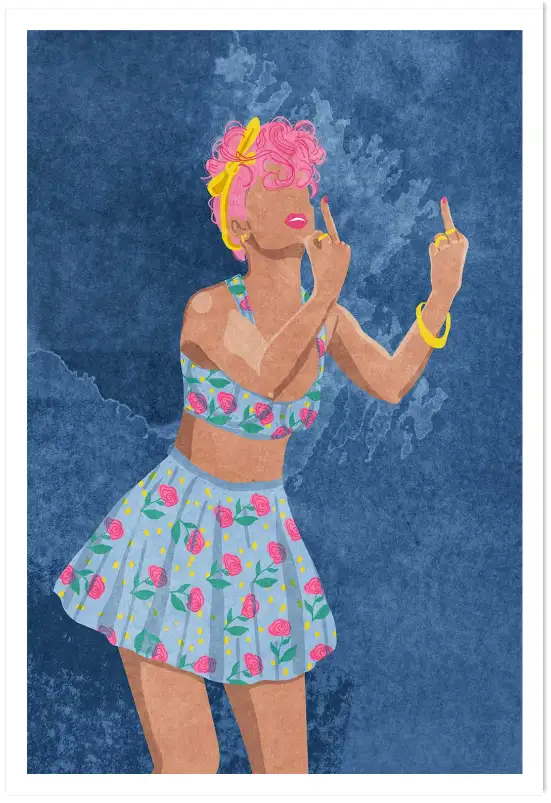 Affiche Girl Power - Rockabilly