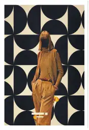Affiche Style Rétro - Silhouette vintage et motifs géométriques noirs