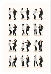 Affiche Danse Culte - Séquence de pas de danse iconique