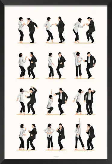 Affiche Danse Culte - Séquence de pas de danse iconique