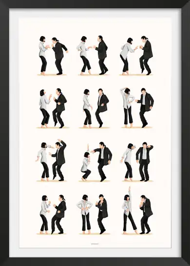 Affiche Danse Culte - Séquence de pas de danse iconique