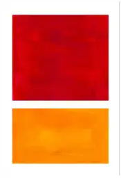 Affiche Minimaliste Couleur - Aplats de peinture rouge et orange