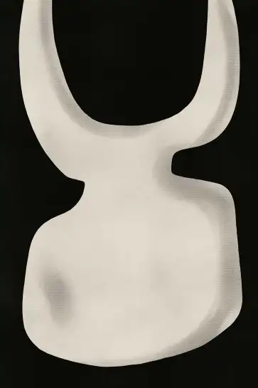 Tableau abstrait noir et blanc - Sculpture minimaliste contemporaine