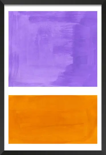 Tableau abstrait violet et orange - Harmonie de couleurs contemporaines