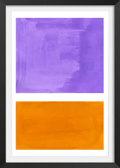 Tableau abstrait violet et orange - Harmonie de couleurs contemporaines