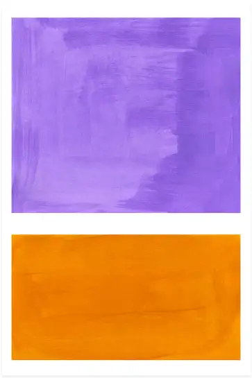 Tableau abstrait violet et orange - Harmonie de couleurs contemporaines