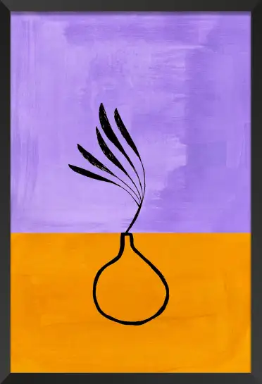 Tableau illustration vase violet et orange