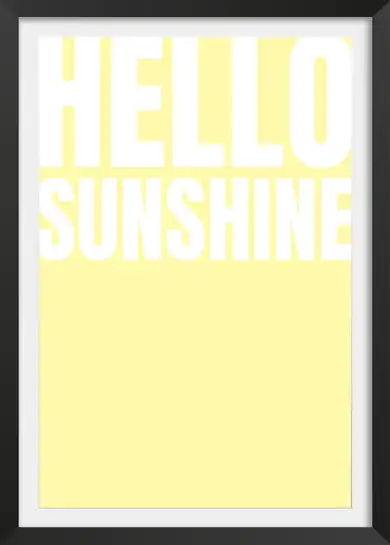 Tableau typographique jaune soleil