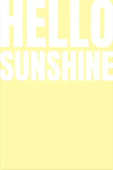 Tableau typographique jaune soleil