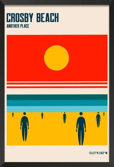 Tableau paysage crosby beach minimaliste