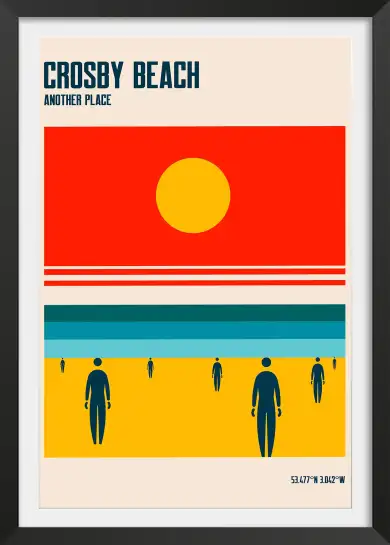 Tableau paysage crosby beach minimaliste
