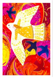 Affiche envol fantastique et colombe géante