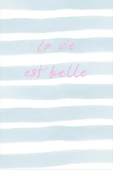 Affiche typographie la vie est belle