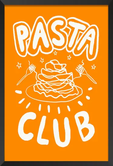 Affiche illustration ludique pasta club