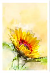 Affiche tournesol lumineux art végétal
