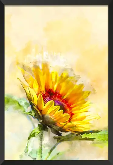 Affiche tournesol lumineux art végétal