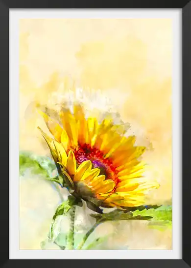 Affiche tournesol lumineux art végétal