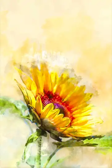 Affiche tournesol lumineux art végétal