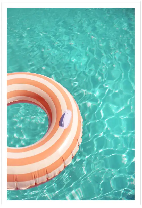 Affiche ambiance estivale eau turquoise