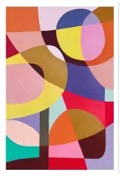 Affiche art abstrait aplats de couleurs -Caléidoscope coloré