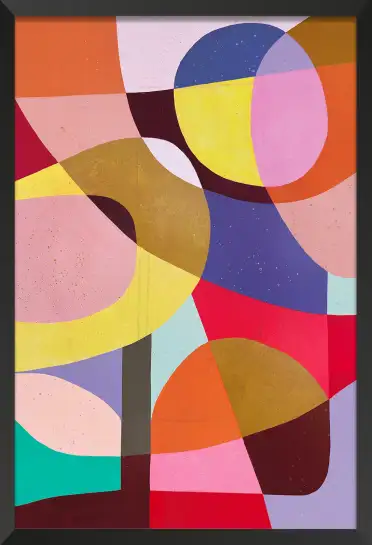 Affiche art abstrait aplats de couleurs -Caléidoscope coloré