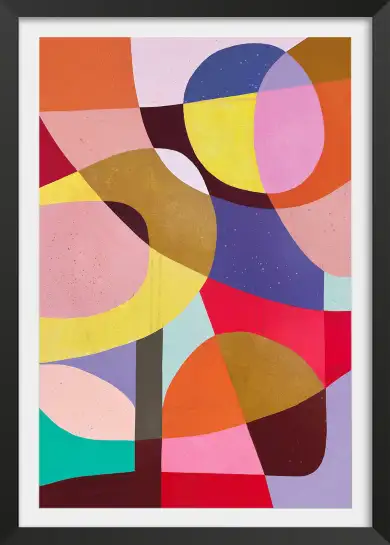 Affiche art abstrait aplats de couleurs -Caléidoscope coloré