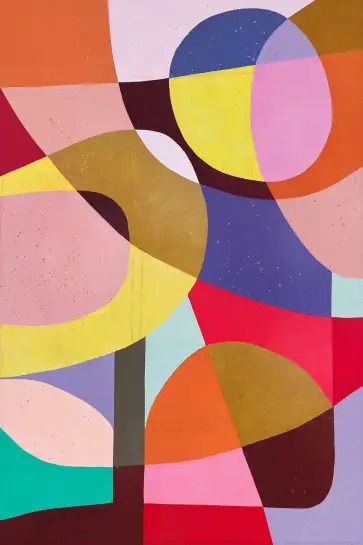 Affiche art abstrait aplats de couleurs -Caléidoscope coloré