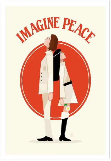 Affiche illustration graphique imagine peace