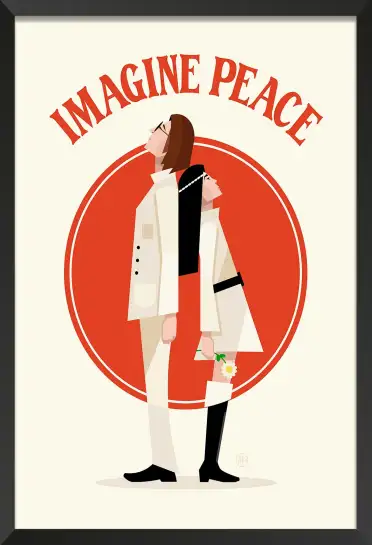 Affiche illustration graphique imagine peace