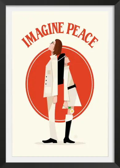 Affiche illustration graphique imagine peace