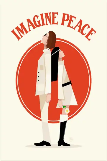 Affiche illustration graphique imagine peace