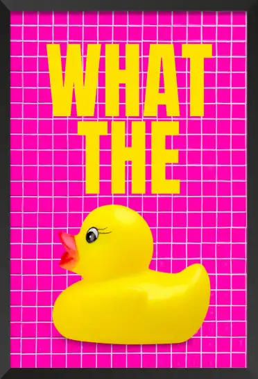 Affiche illustration décalée what the duck