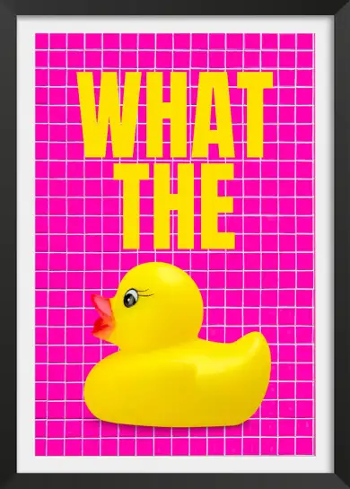 Affiche illustration décalée what the duck