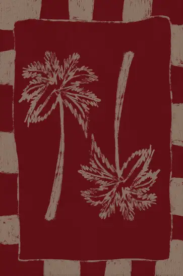 Affiche art abstrait végétal palmiers