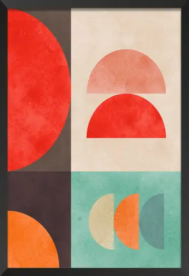 Affiche composition minimale demi-cercles