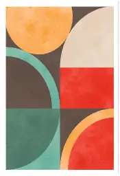 Affiche art abstrait aplats de couleurs