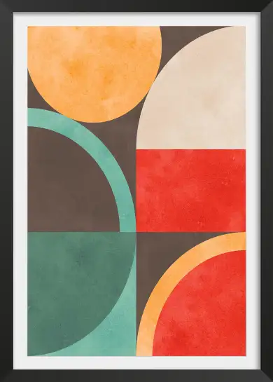 Affiche art abstrait aplats de couleurs