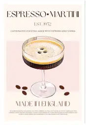 Affiche poster bar espresso martini vintage