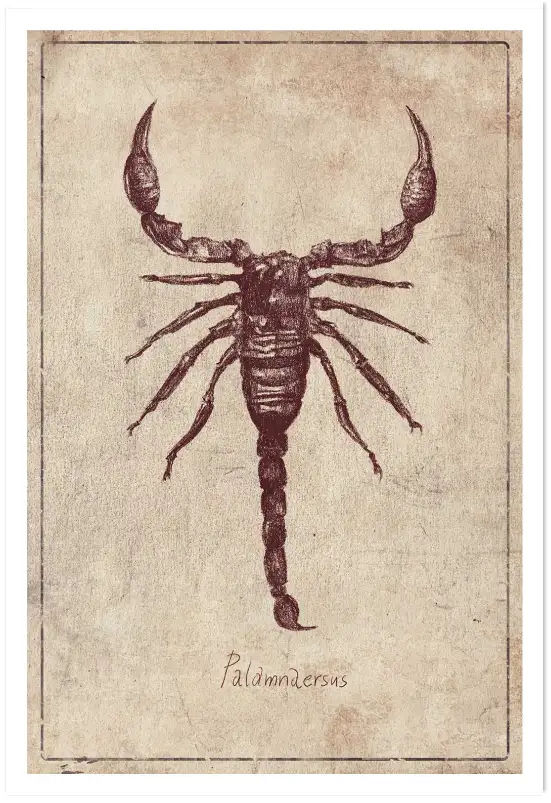 Affiche poster vintage scorpion palamnaeus