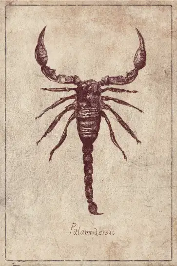 Affiche poster vintage scorpion palamnaeus