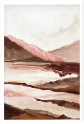 Affiche poster nature abstraite montagnes