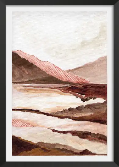 Affiche poster nature abstraite montagnes