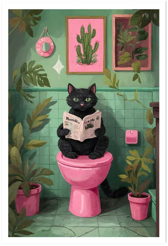 Affiche poster humour chat journal