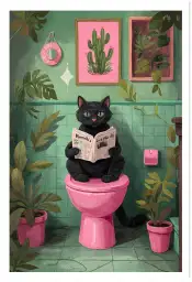 Affiche poster humour chat journal