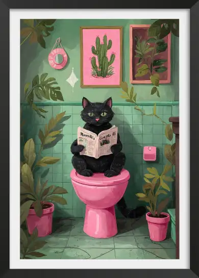 Affiche poster humour chat journal