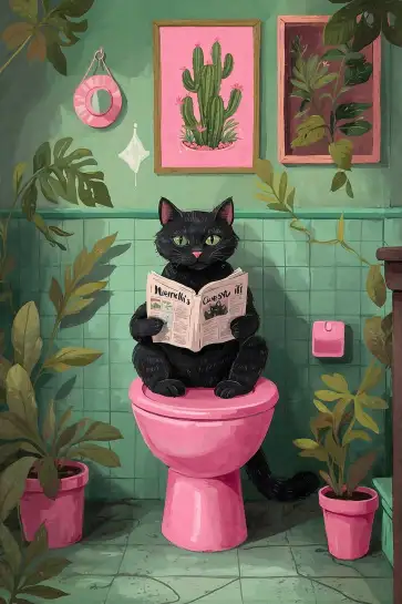 Affiche poster humour chat journal