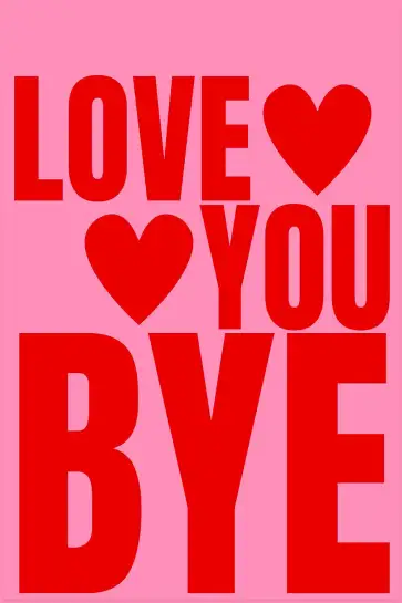 Affiche poster pop art love you bye